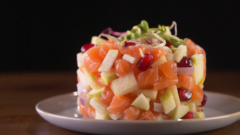 Apfel-Lachs-Tatar