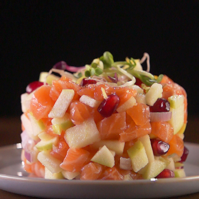 Apfel-Lachs-Tatar