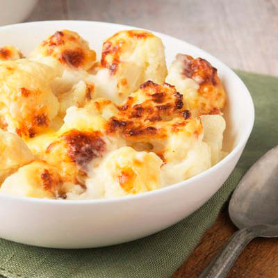 Blumenkohl-mit-Käse-überbacken