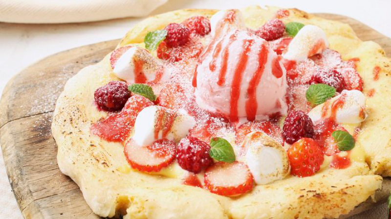 Erdbeer-Pizza