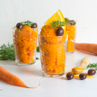 Moehren-Orangen-Sorbet