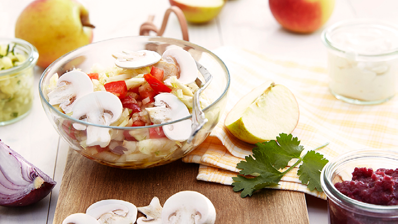 Ziegenfrischkaese-mit-Fenchelsalat