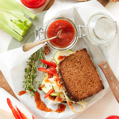 Zuccini-Paprika-Fenchel-Sandwich