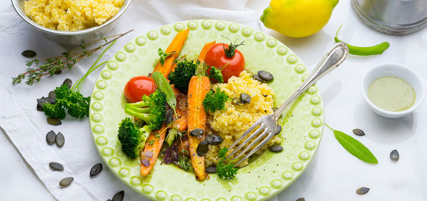 vegane Kräuter-Gemüsepfanne