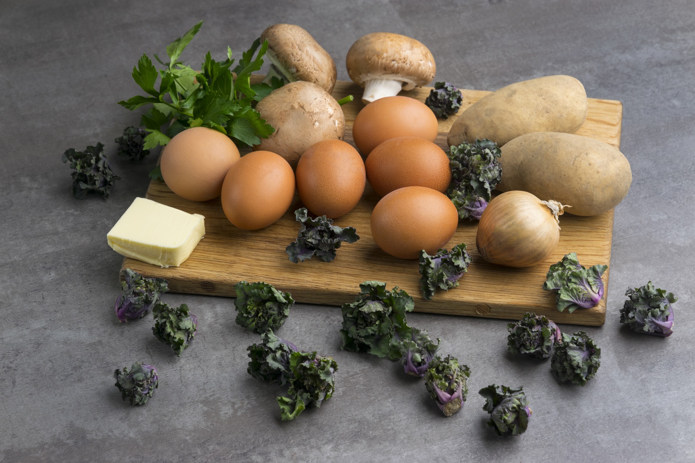 Zutaten für Tortilla mit Kalettes