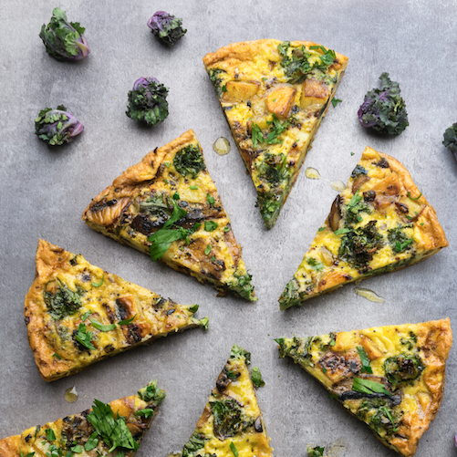 Aufgeschnittene Tortilla